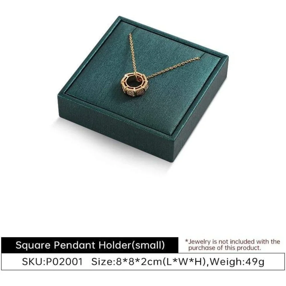 Square‎ Pendant Necklace Jewelry Display Box Holder Case Tray Gray